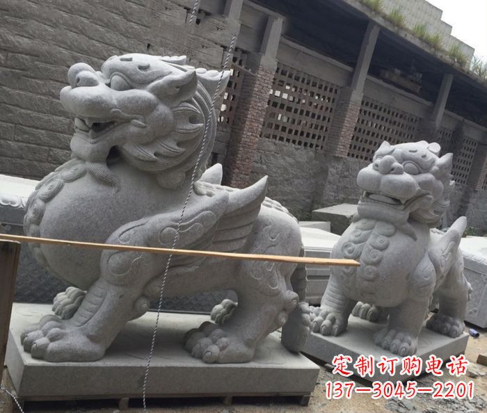 淄博古代神兽大理石貔貅石雕