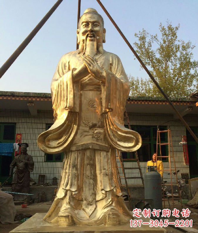 淄博孔子铜雕--象征传统智慧的艺术