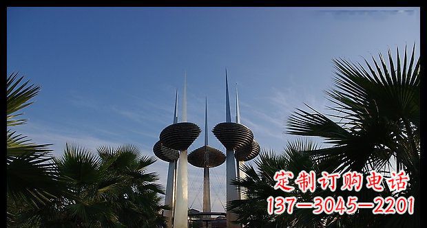 淄博广场不锈钢避雷针抽象雕塑11
