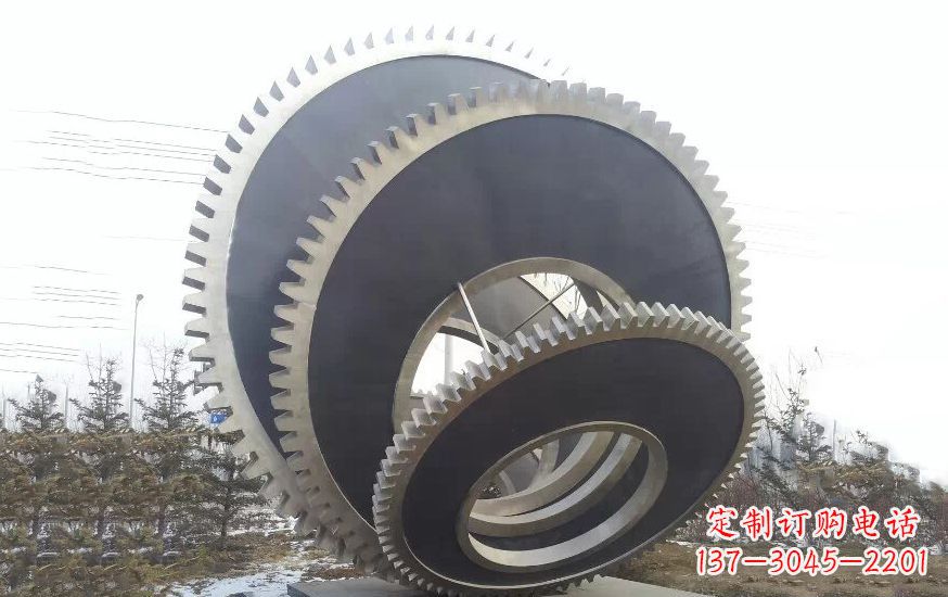 淄博广场不锈钢齿轮雕塑22