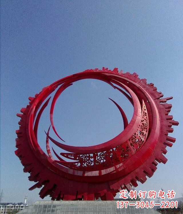 淄博广场不锈钢齿轮圆盘雕塑