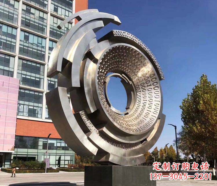淄博广场不锈钢齿轮雕塑1