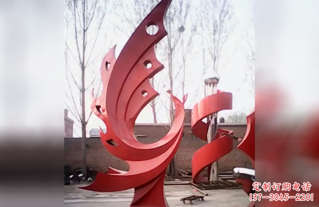 淄博中领雕塑凤凰抽象不锈钢雕塑