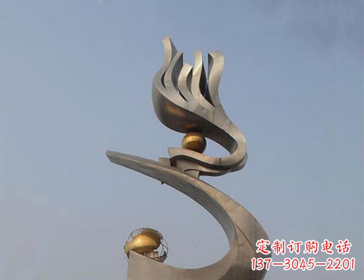 淄博雅致艺术:不锈钢凤凰雕塑