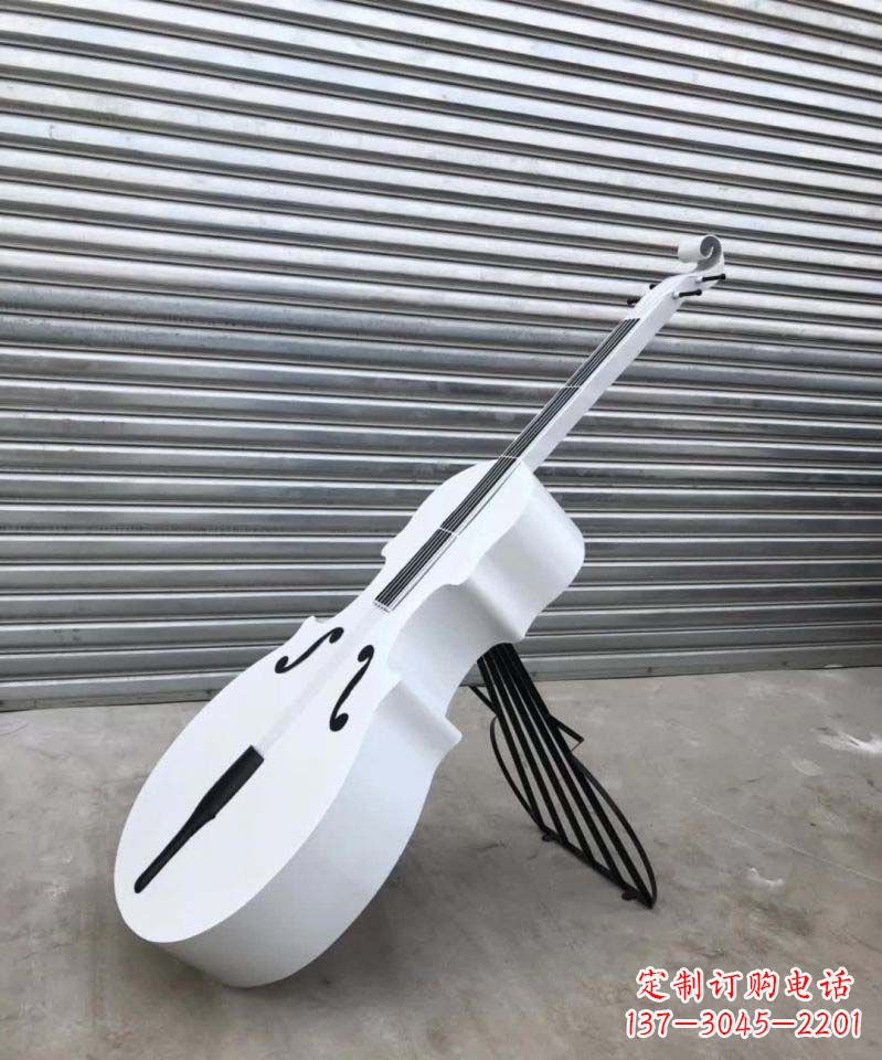 淄博精致不锈钢大提琴雕塑