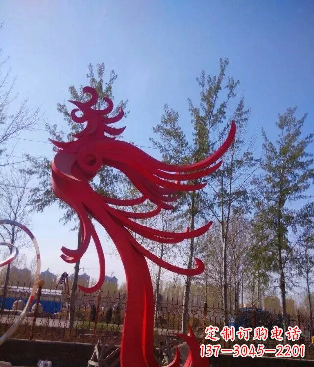 淄博中领雕塑凤凰大型抽象雕塑