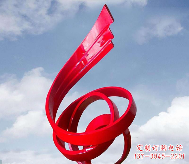 淄博中领雕塑为您定制翅膀抽象雕塑