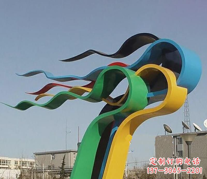 淄博现代时尚飘带景观雕塑