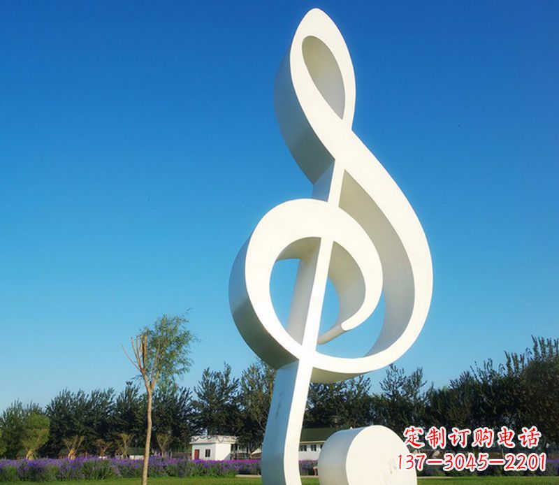 淄博不锈钢音符雕塑,把音乐之美立起来