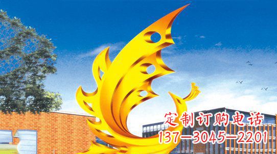 淄博广场凤凰不锈钢雕塑 (2)