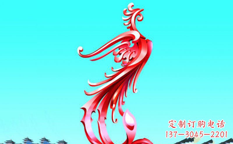 淄博精美的凤凰不锈钢塑料雕塑