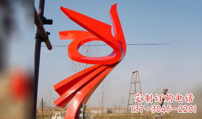 淄博广场凤凰不锈钢雕塑 (3)