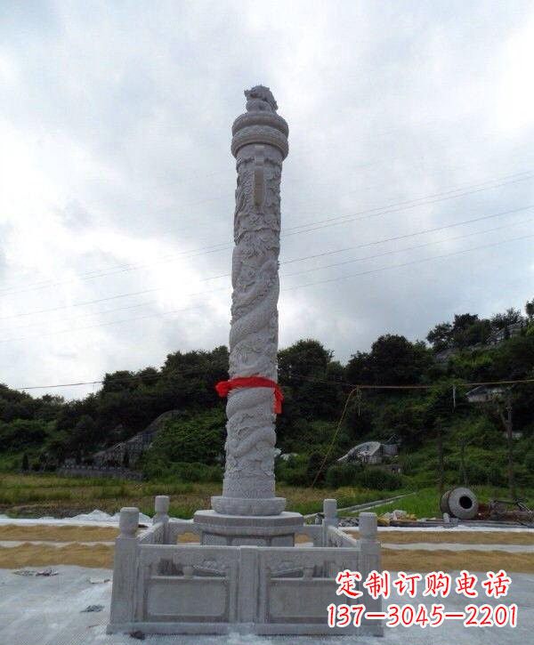 淄博高质感汉白玉华表雕塑,让您的空间时尚更有品位