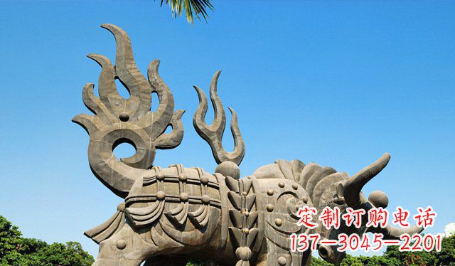 淄博铜牛雕塑,精致美观的热带雕塑