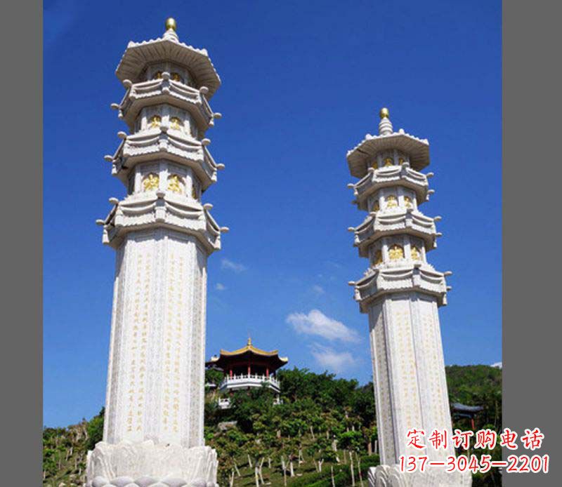淄博广场景观大理石宝塔石雕