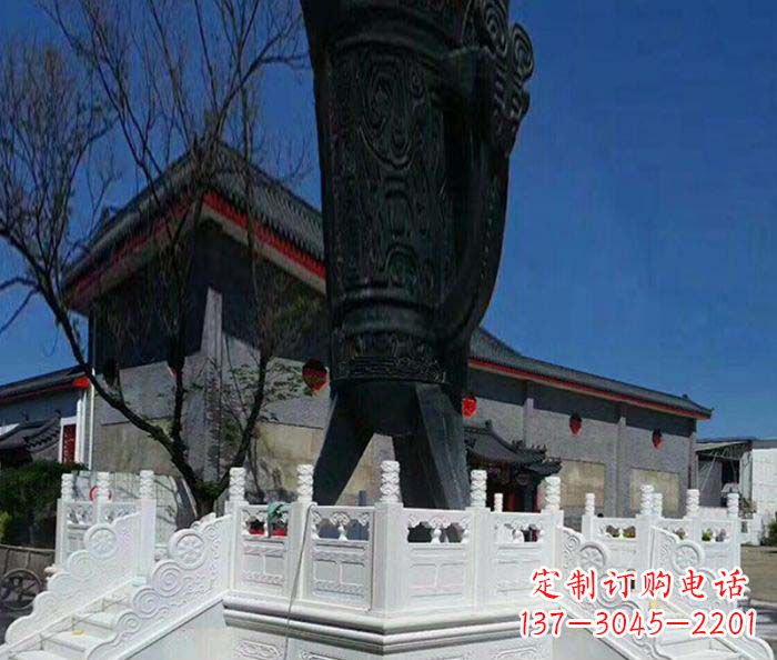淄博广场景观汉白玉升旗台石雕