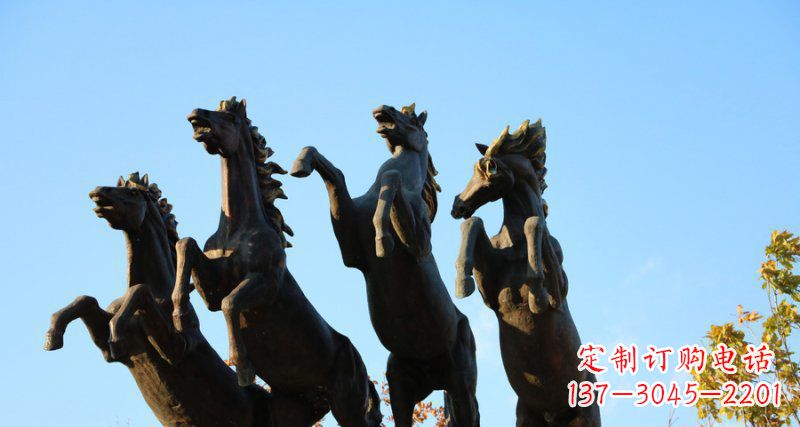 淄博广场立马动物铜雕 (2)
