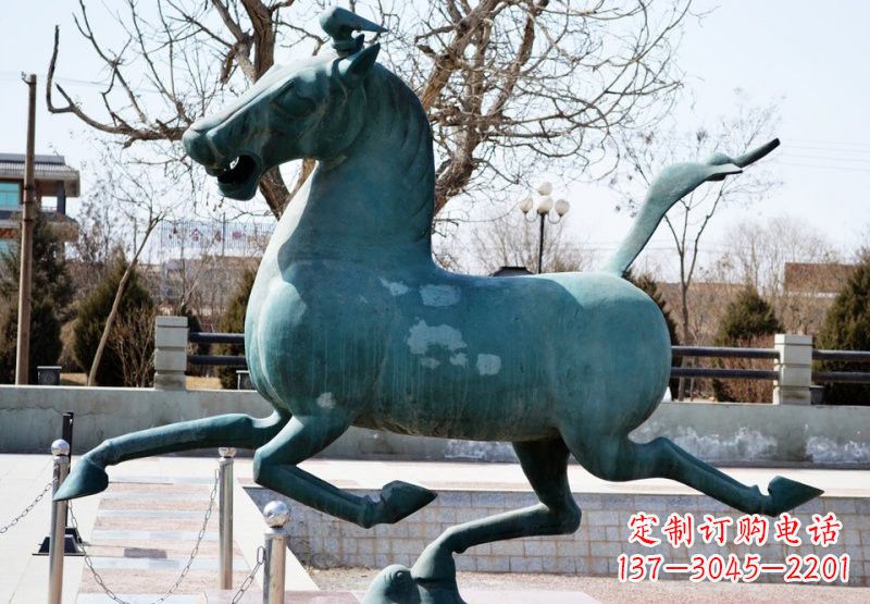 淄博艺术品马踏飞燕铜雕塑