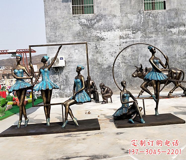 淄博广场铜雕美女人物雕塑