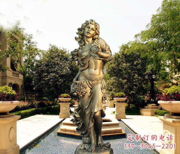 淄博广场铜雕女神像人物雕塑