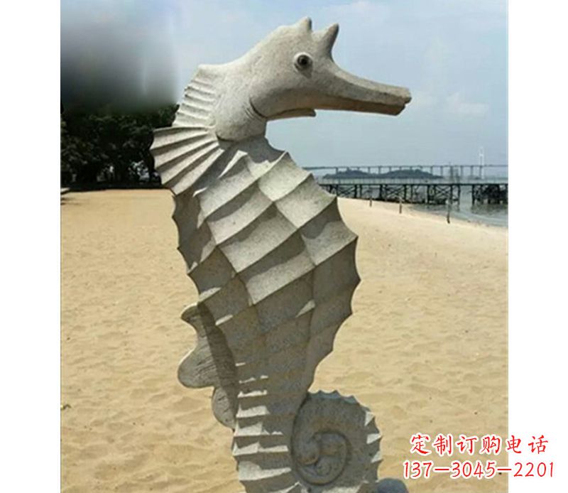 淄博海马雕塑,海边景观装饰精美雕刻