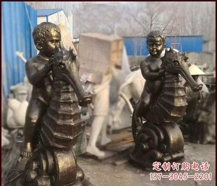 淄博海马公园铜马雕塑-专业定制,艺术精致