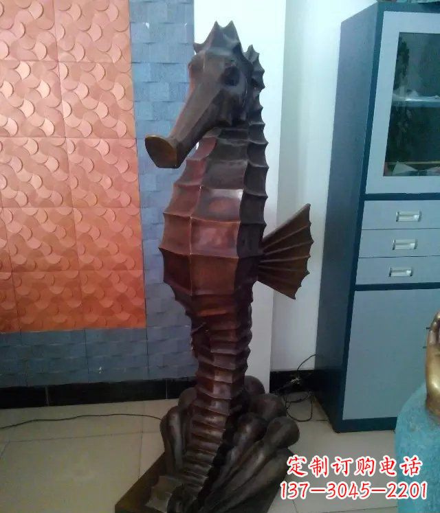淄博海马铸铜动物铜雕