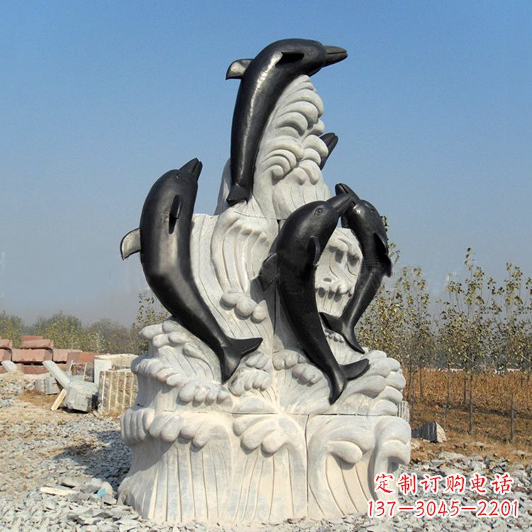 淄博中领雕塑公司推出一款新的艺术品——海豚石…