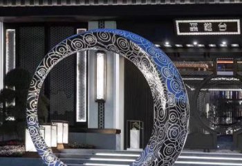 淄博精致圆环喷泉雕塑陪伴你的绿色城市