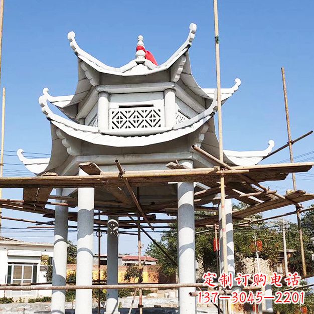 淄博汉白玉大理石凉亭雕塑