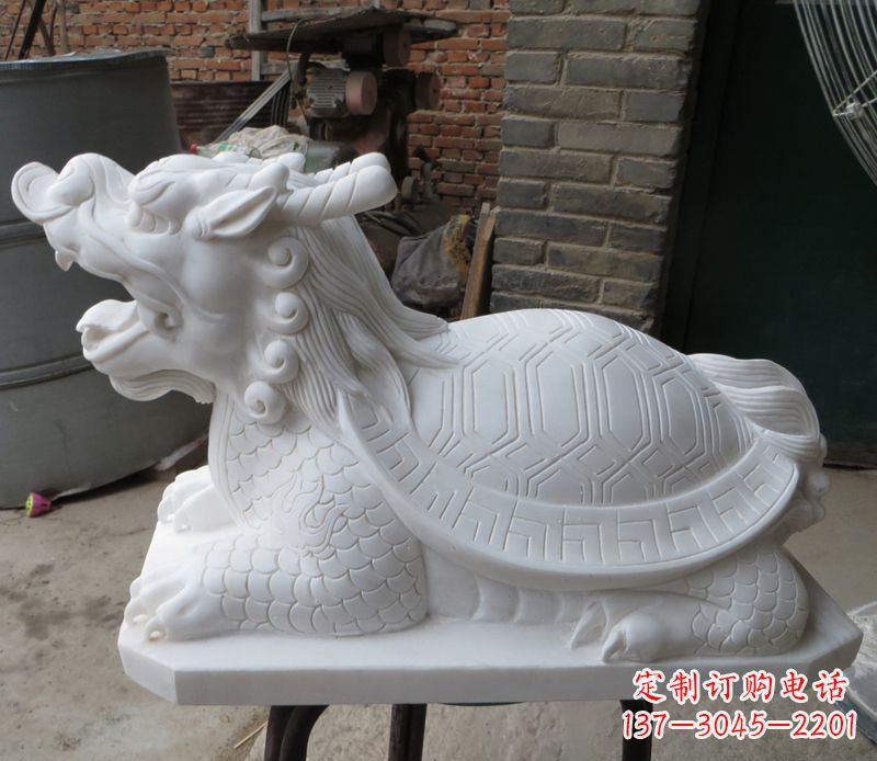 淄博汉白玉龙龟雕塑公园景观
