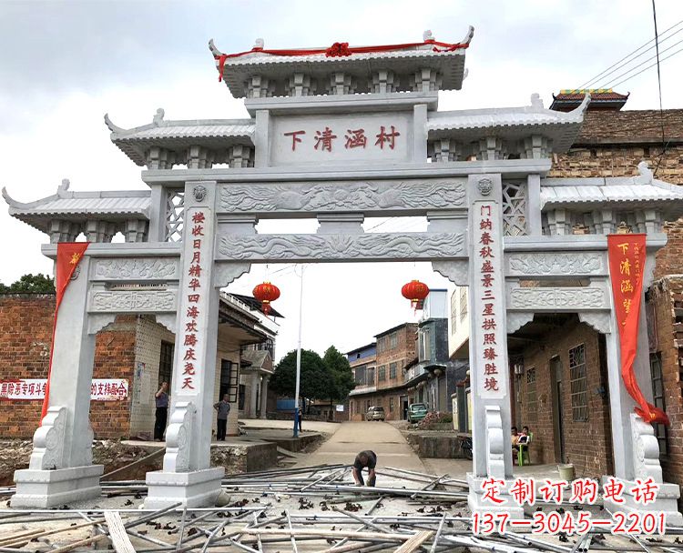 淄博汉白玉牌坊石雕