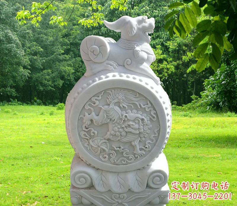 淄博中领雕塑貔貅抱鼓石雕塑