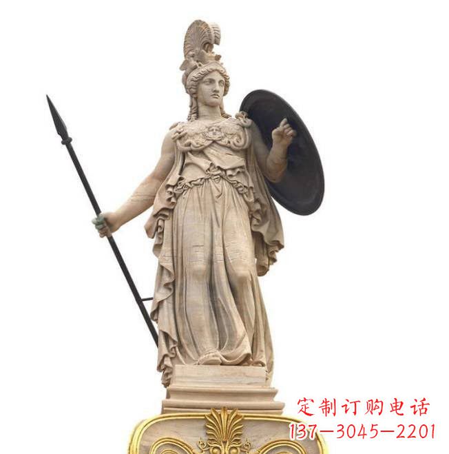 淄博汉白玉希腊女神雅典娜雕塑
