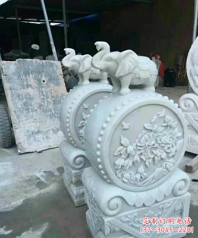 淄博白玉小象抱鼓陪你度过每一天