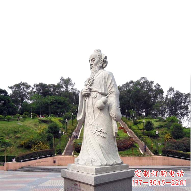 淄博张仲景石雕雕塑,精工细作,传承古代文化