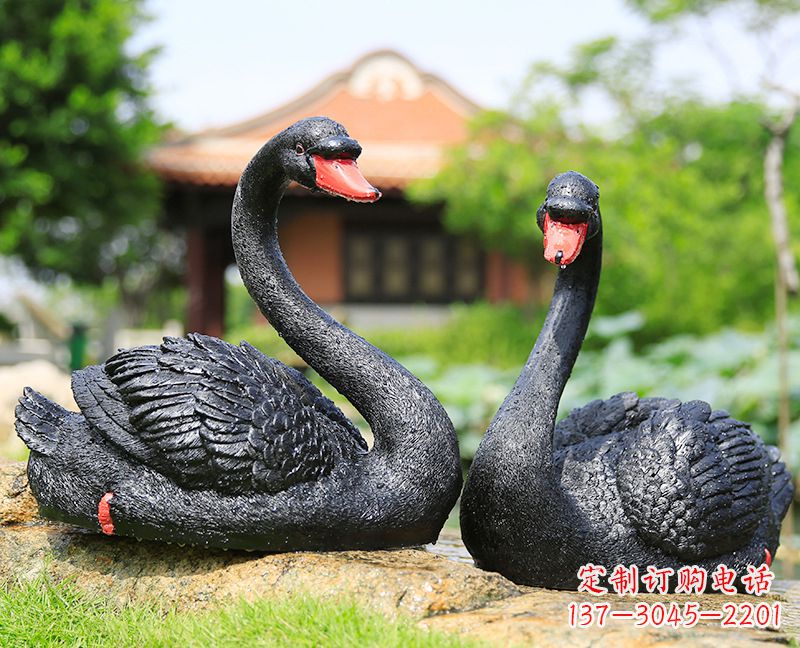 淄博黑天鹅玻璃钢仿真雕塑