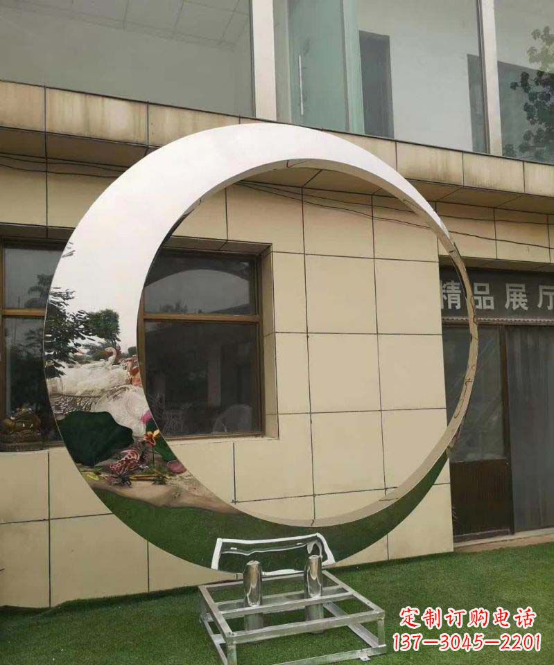 淄博完美的不锈钢圆环雕塑