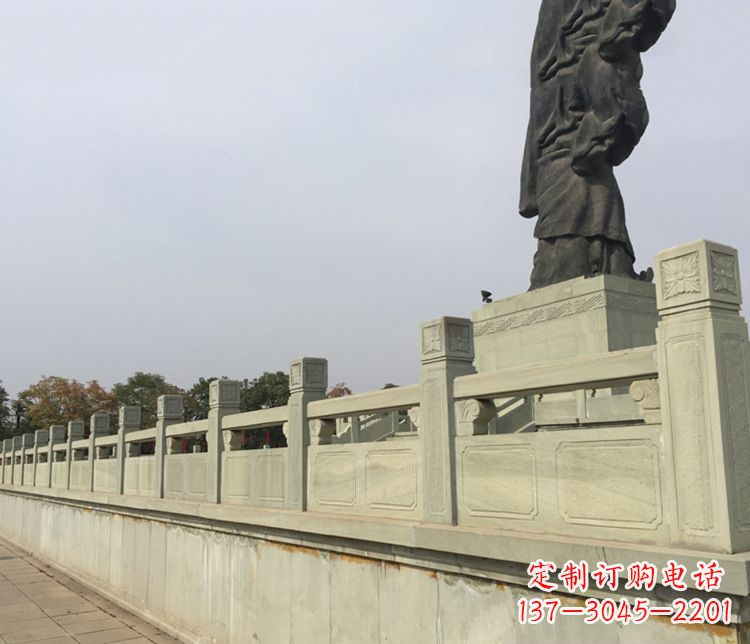 淄博精美的护城河大理石栏板雕塑