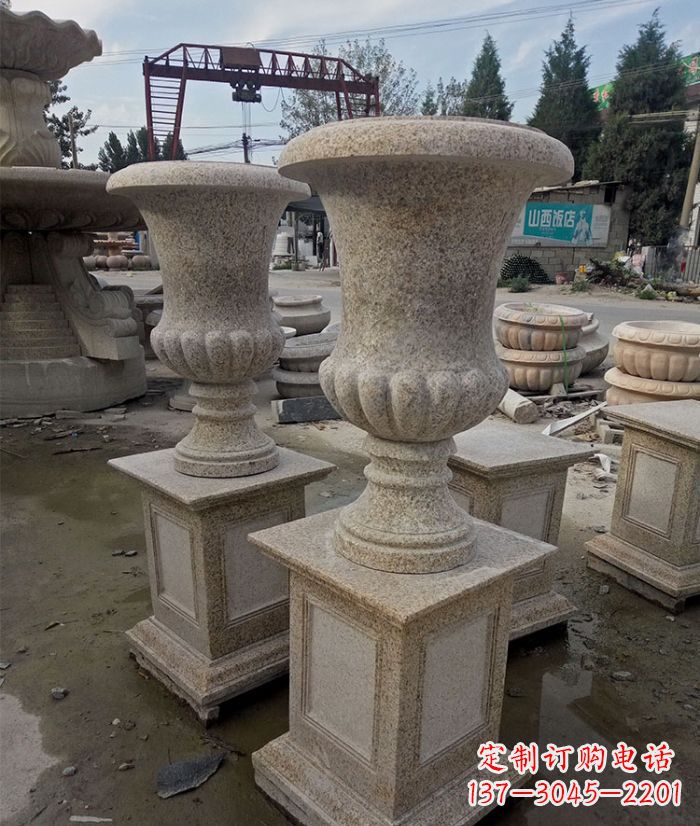淄博花岗岩欧式花钵花盆雕塑