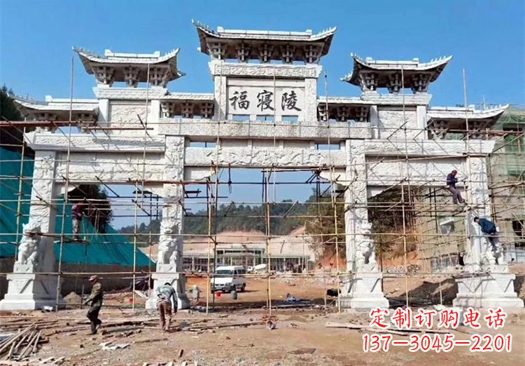淄博花岗岩牌坊雕塑,精致细腻的定制精品