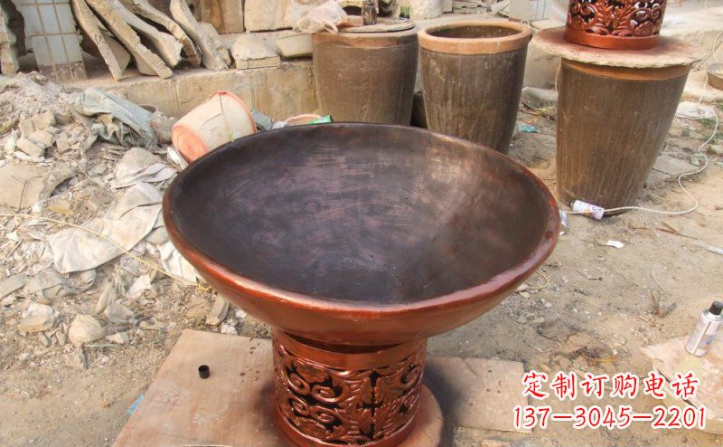 淄博花盆公园景观铜雕