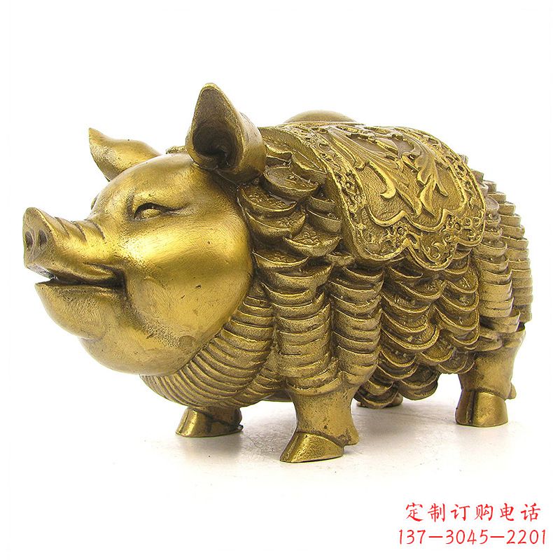 淄博欢迎招财猪,用黄铜打造新年祝福