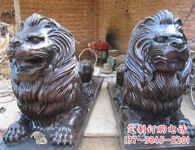 淄博汇丰狮子铜雕塑是由中领雕塑制作的一款狮子…