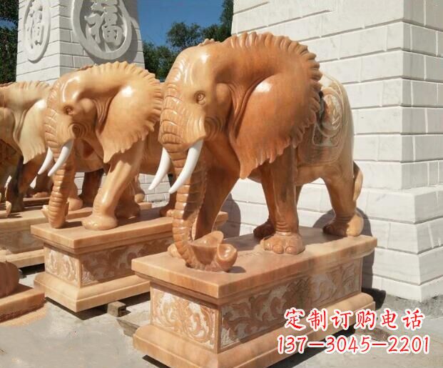 淄博象征吉祥及如意的大象雕塑