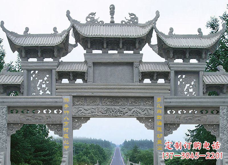 淄博金昌石雕牌坊雕刻