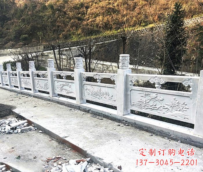 淄博景区大理石栏杆石雕 (2)