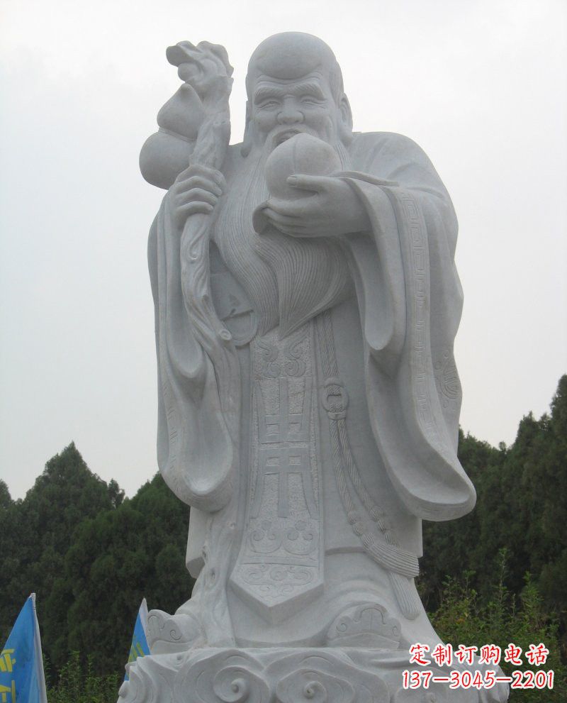 淄博大理石老寿星雕塑,重现传统文化的美好