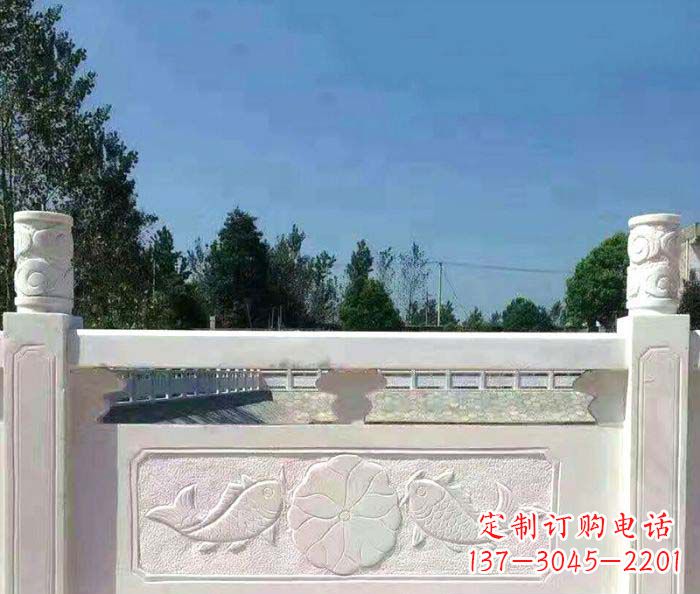 淄博精美汉白玉石浮雕栏板
