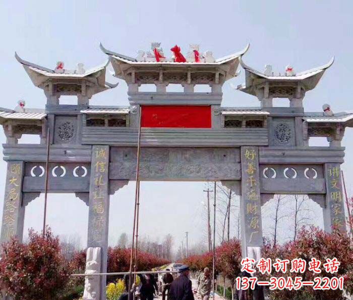 淄博传承经典,尊崇古风:牌坊石雕